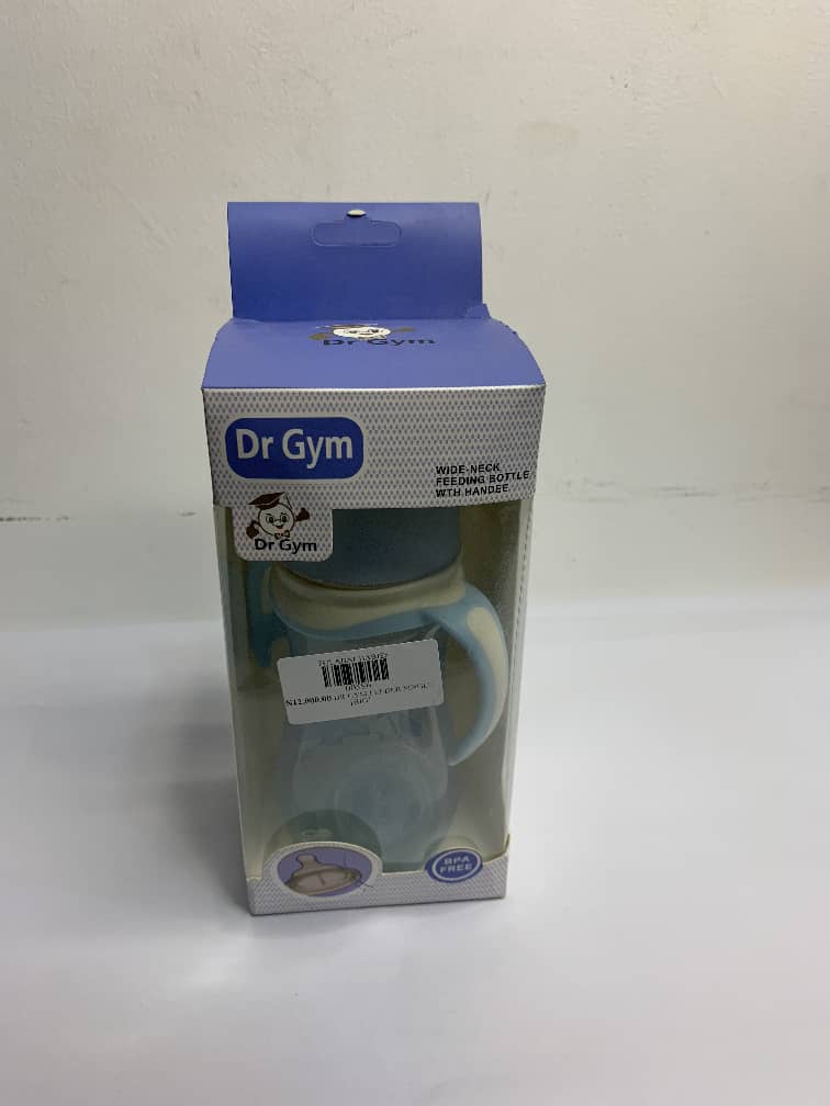 Dr Gym Wide-Neck Feeding Bottle with Handles - Image 3