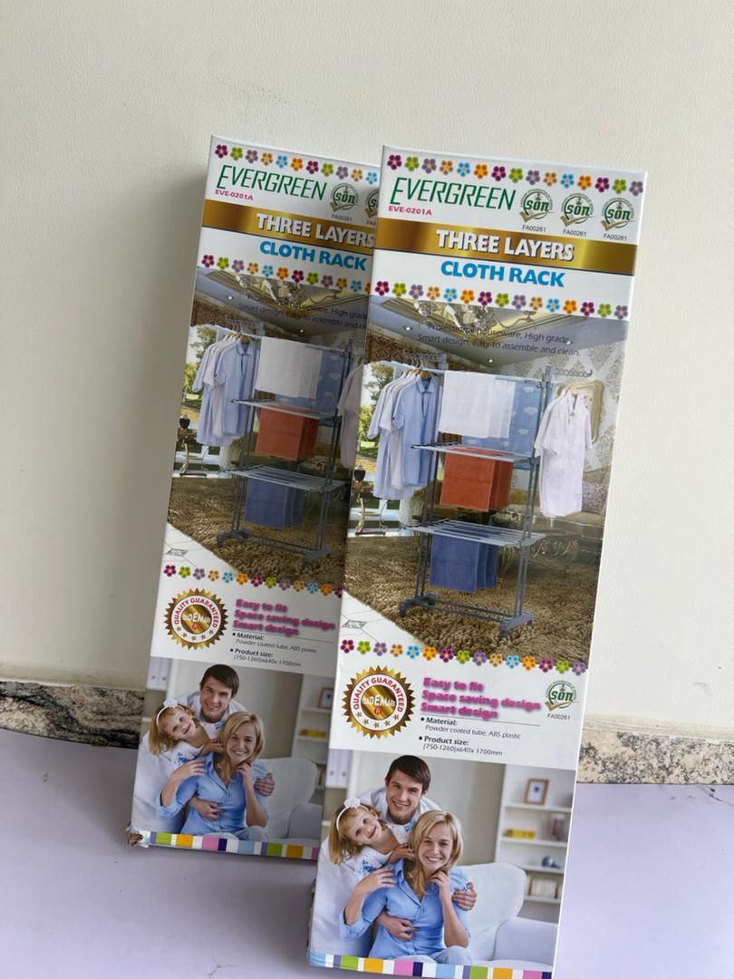 Evergreen Three Layers Cloth Rack