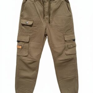 Khaki cargo jogger pants